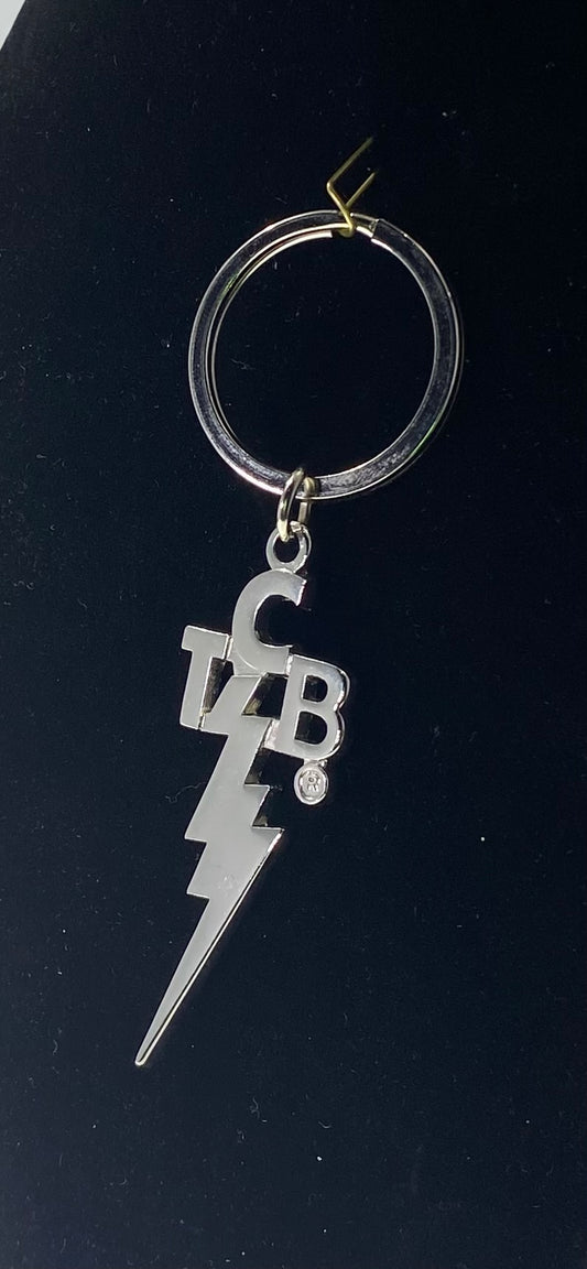 Elvis Presley TCB Enamel Lightning Bolt Keychain