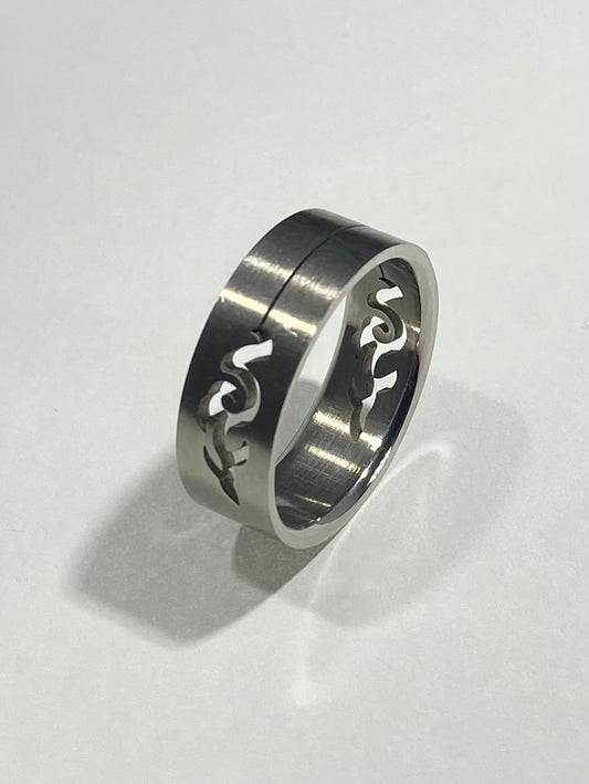 Madison Collections Tribal Cutout Stainless Steel Band Ring