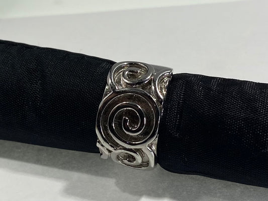 Madison Collections Stainless Steel Swirl Band Ring