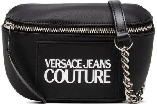 Versace Jeans Couture Black Rubberized Patch Cross