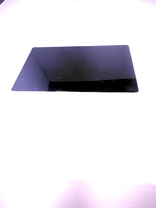 High-Gloss Black Rectangular Engravable Belt Buckle