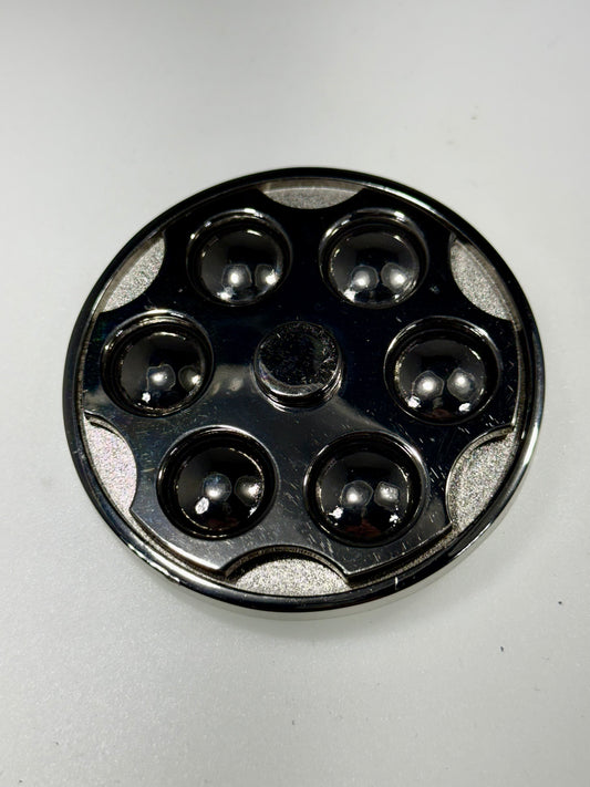 Revolver Cylinder Spinning Round Belt Buckle