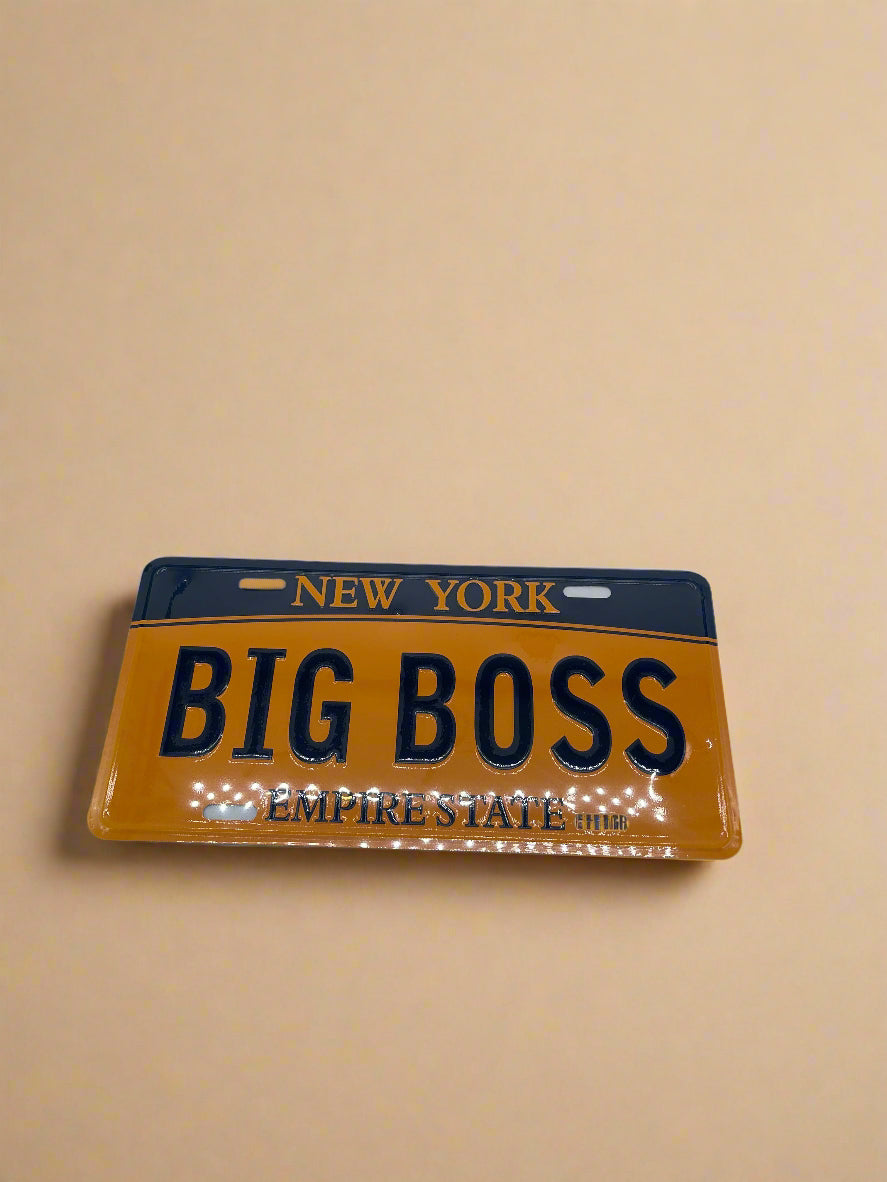 BIG BOSS New York License Plate – NYC Skyline Souvenir