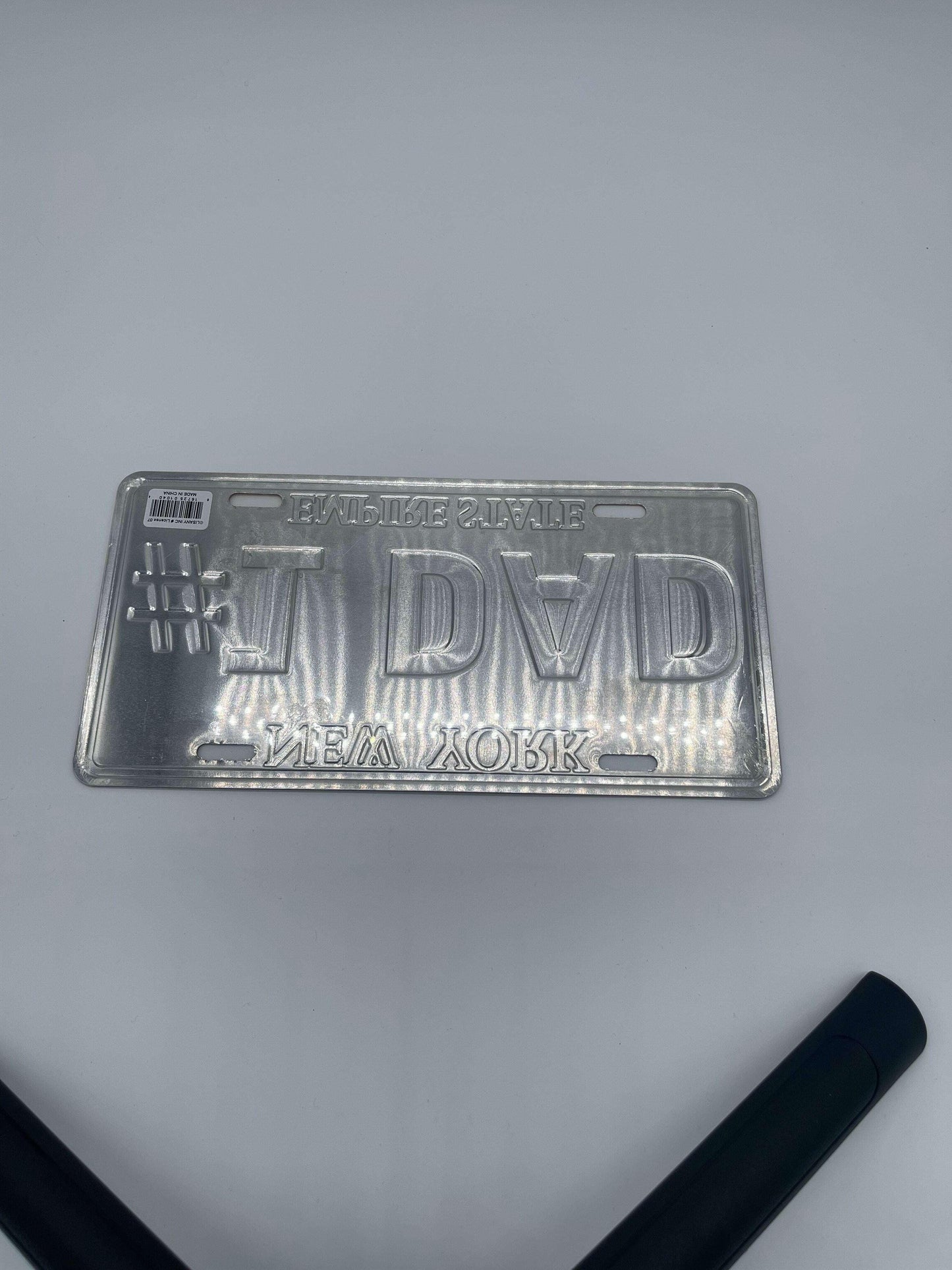 #1 Dad New York Empire State License Plate – Blue & Gold Souvenir - COLO