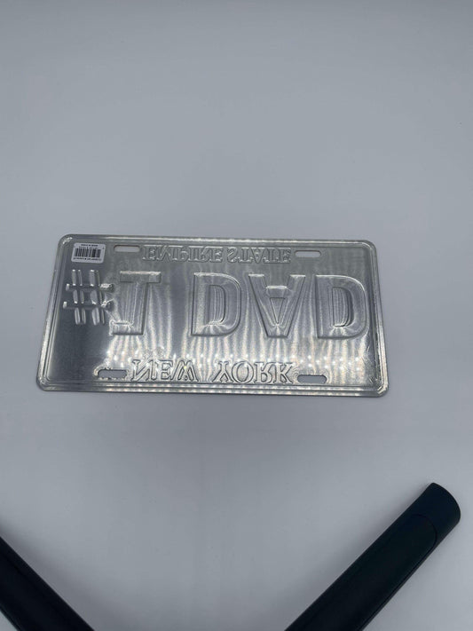 #1 Dad New York Empire State License Plate – Blue & Gold Souvenir - COLO