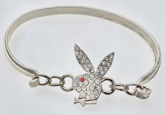 PLAYBOY CRYSTAL BUNNY HEAD WITH RED EYE TOP OPENING - COLO