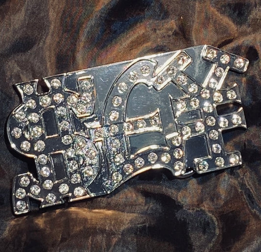 Currency Sign Bling Belt Buckle – Luxury Hip-Hop Style Accessory