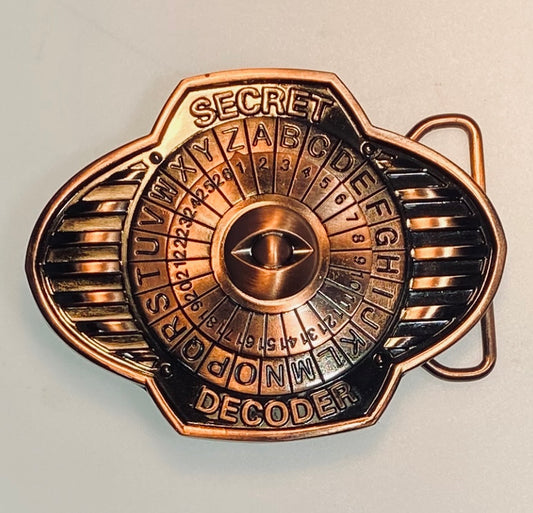 Drum Set Oval Belt Buckle – Hidden Compartment Spy Accessory