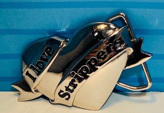 I Love Strippers Belt Buckle