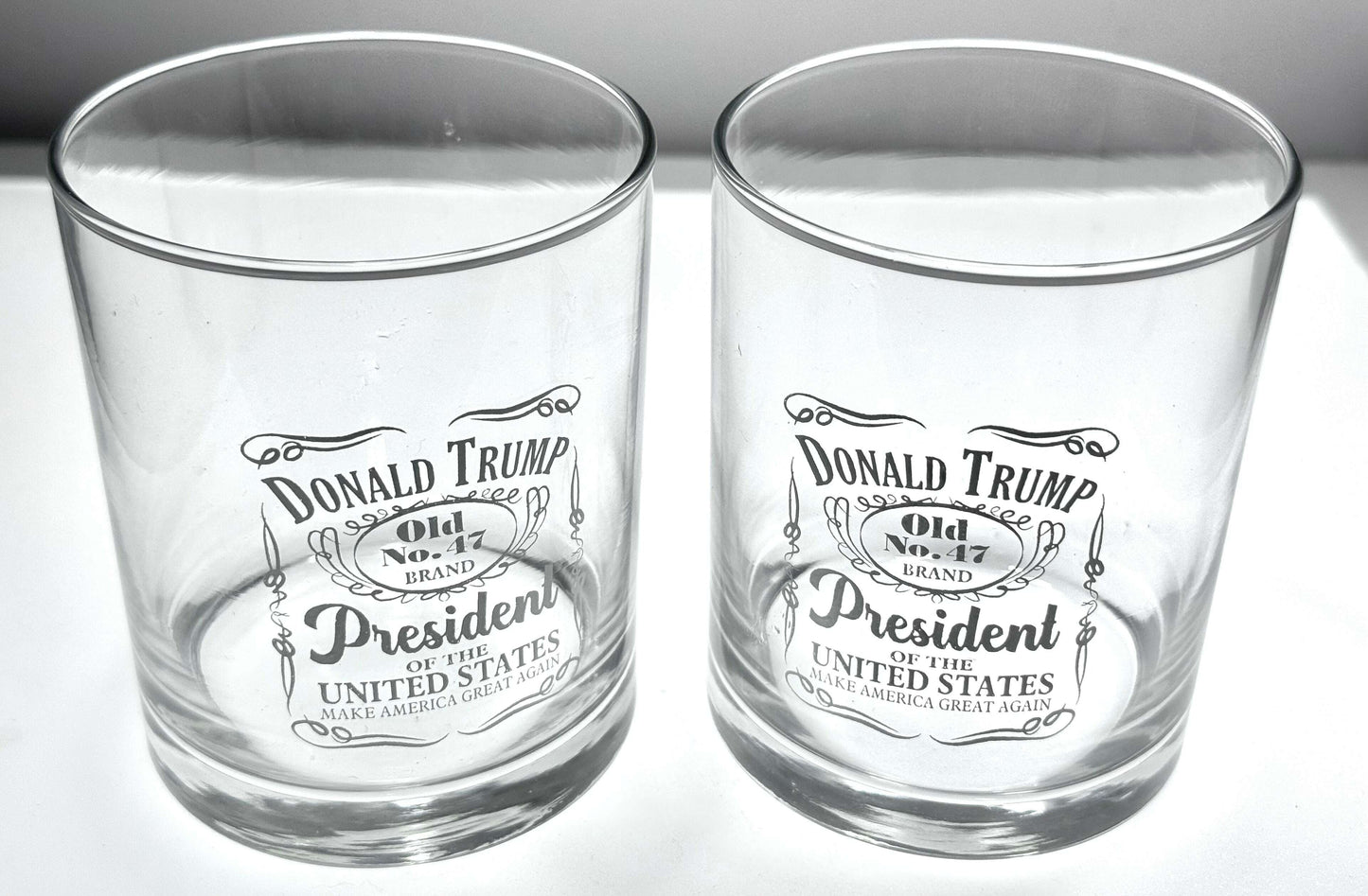 Donald Trump 47 Presidency Engraved Whiskey Glass, COMMEMORATIVE INAUGURATION - COLO