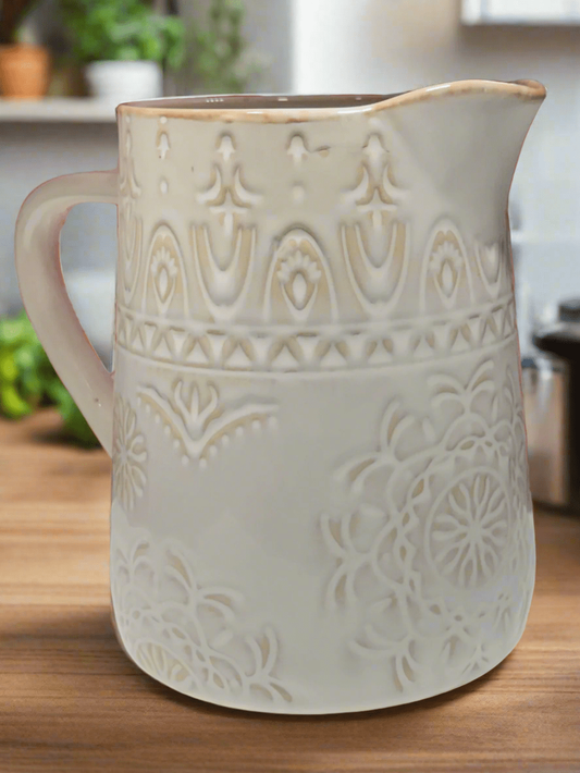 Ceramic Pitcher Jug in Beige - COLO