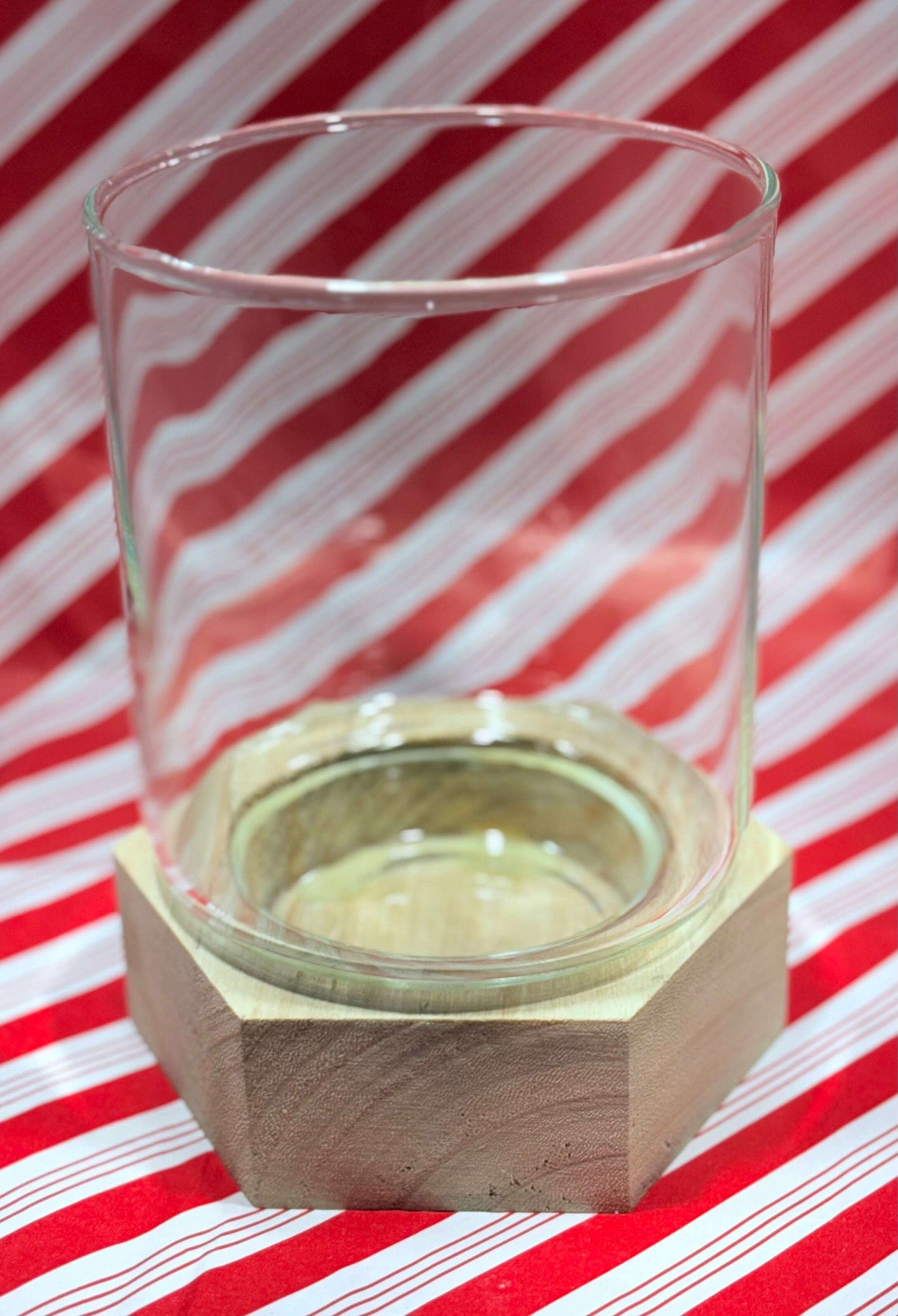 Glassware Candles Holder with Wood Basic - COLO