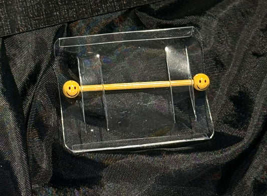BODY JEWELRY SMILY YELLOW BAR - COLO