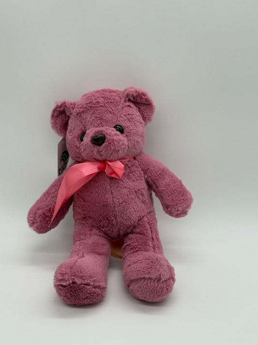 Teddy Bear Stuffed Animal - Dark Pink Violet (9" to 10" Cuddly Plush Bear) - COLO
