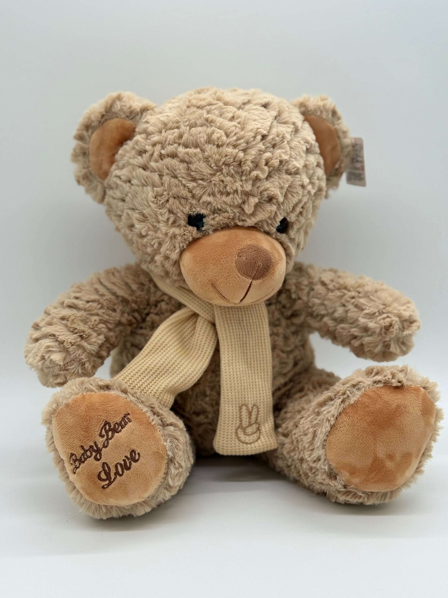 Light Brown Teddy Bear Stuffed Animal – Large 17"–19" Soft Plush Toy with Bow - COLO