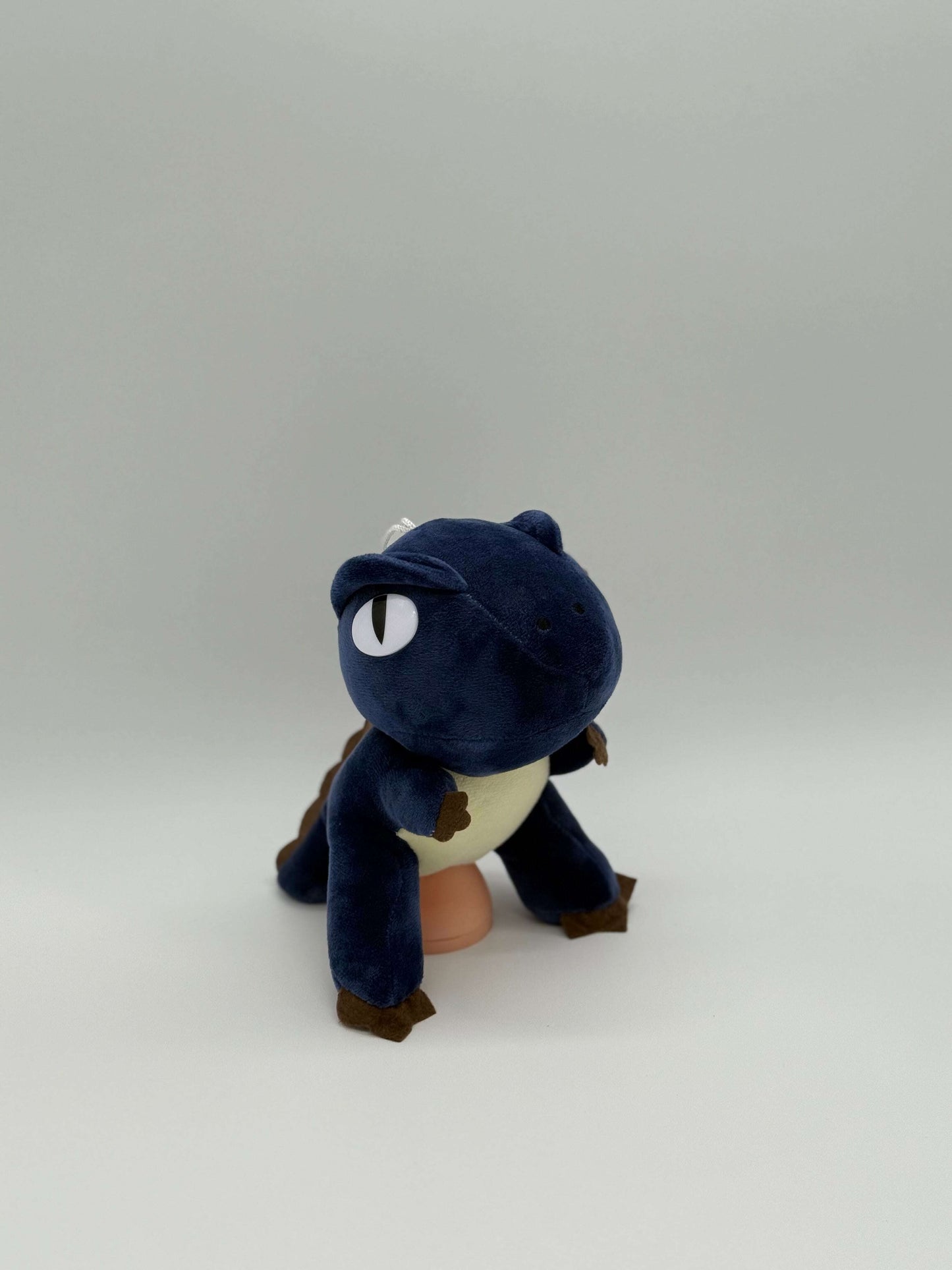 Dark Blue Mini Dinosaur Plush Keychain – Cute Stuffed Animal, Small 6–8" - COLO