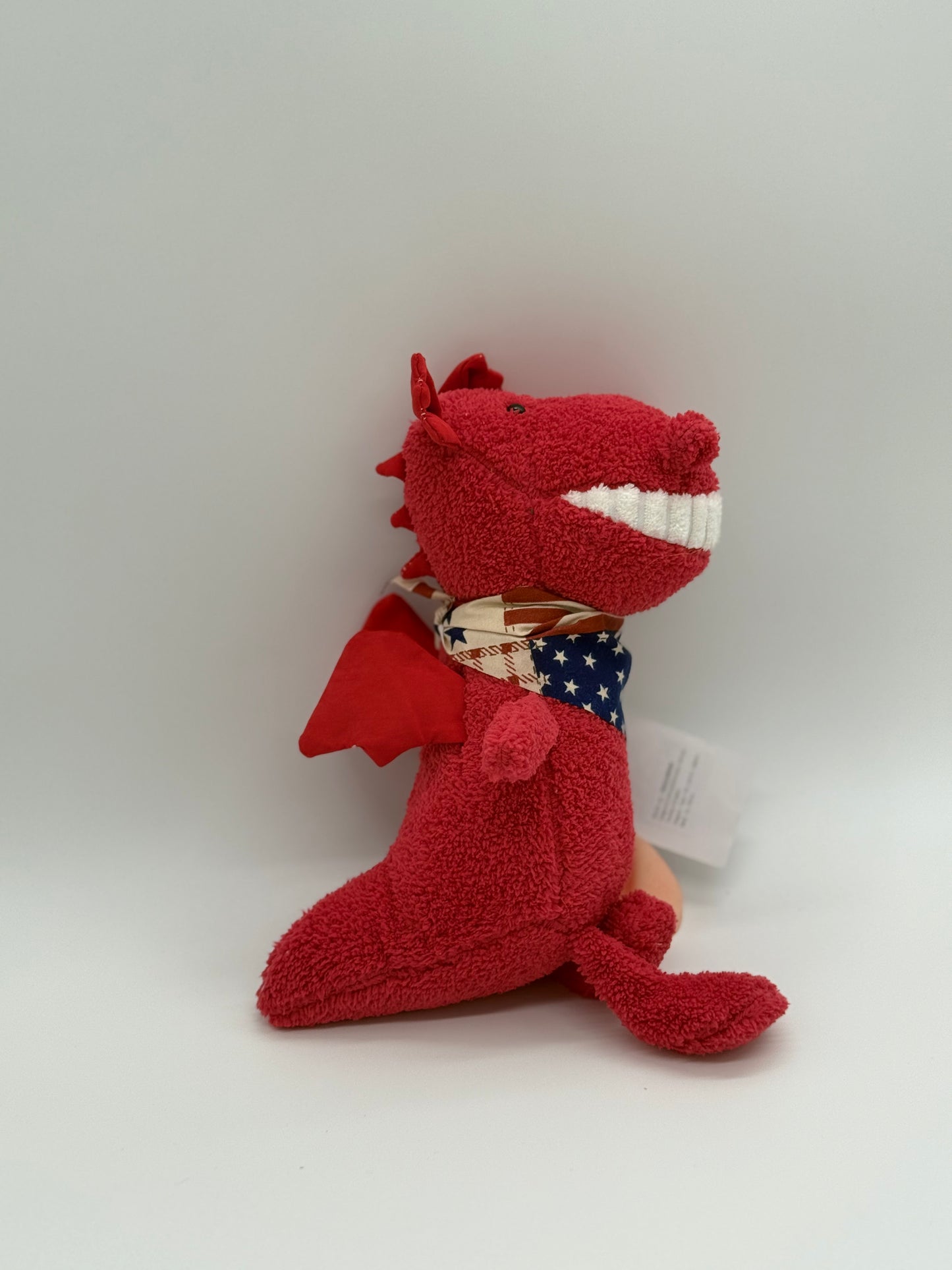 Red Dragon Plush Toy with Wings – Medium Stuffed Animal, 8–11"