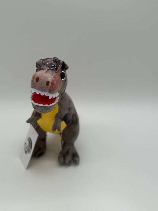 Brown Tyrannosaurus Rex Plush Keychain – Medium Dinosaur Stuffed Animal, 10–12" - COLO