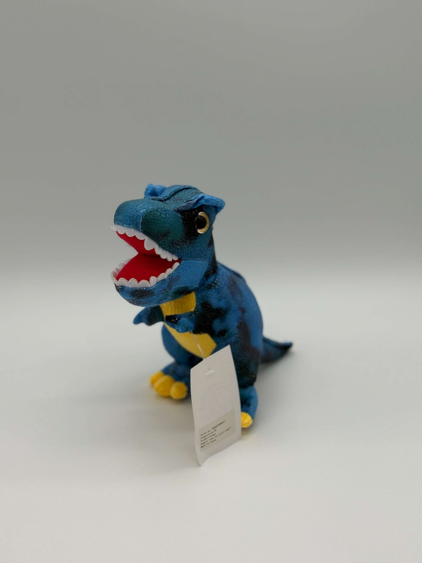 Blue Tyrannosaurus Rex Plush Keychain – Small Dinosaur Stuffed Animal, 6–8" - COLO