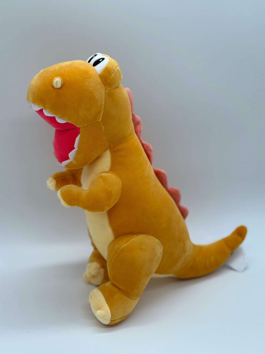 Brown Tyrannosaurus Rex Plush Keychain – Large Dinosaur Stuffed Animal, 12–14" - COLO