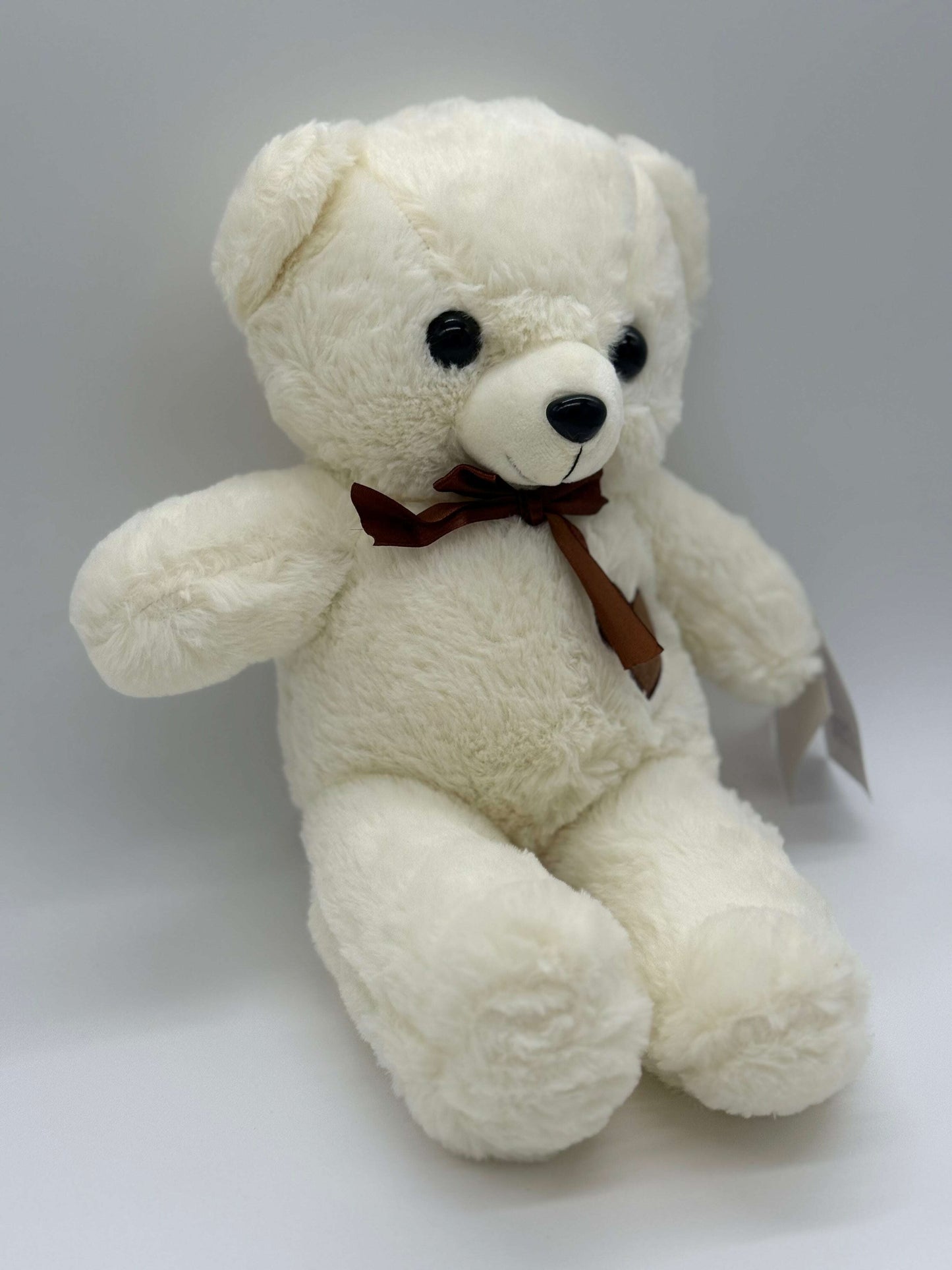White Teddy Bear Stuffed Animal – Large 17"–19" Soft Plush Toy with Bow - COLO