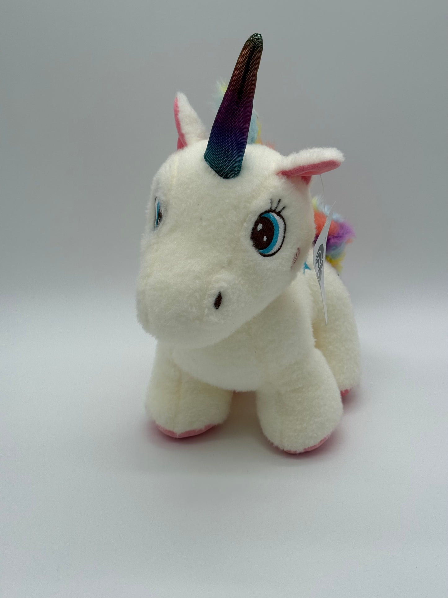 Medium Yellow Unicorn Plush – Soft Huggable Stuffed Animal with Wings 12" x 14"