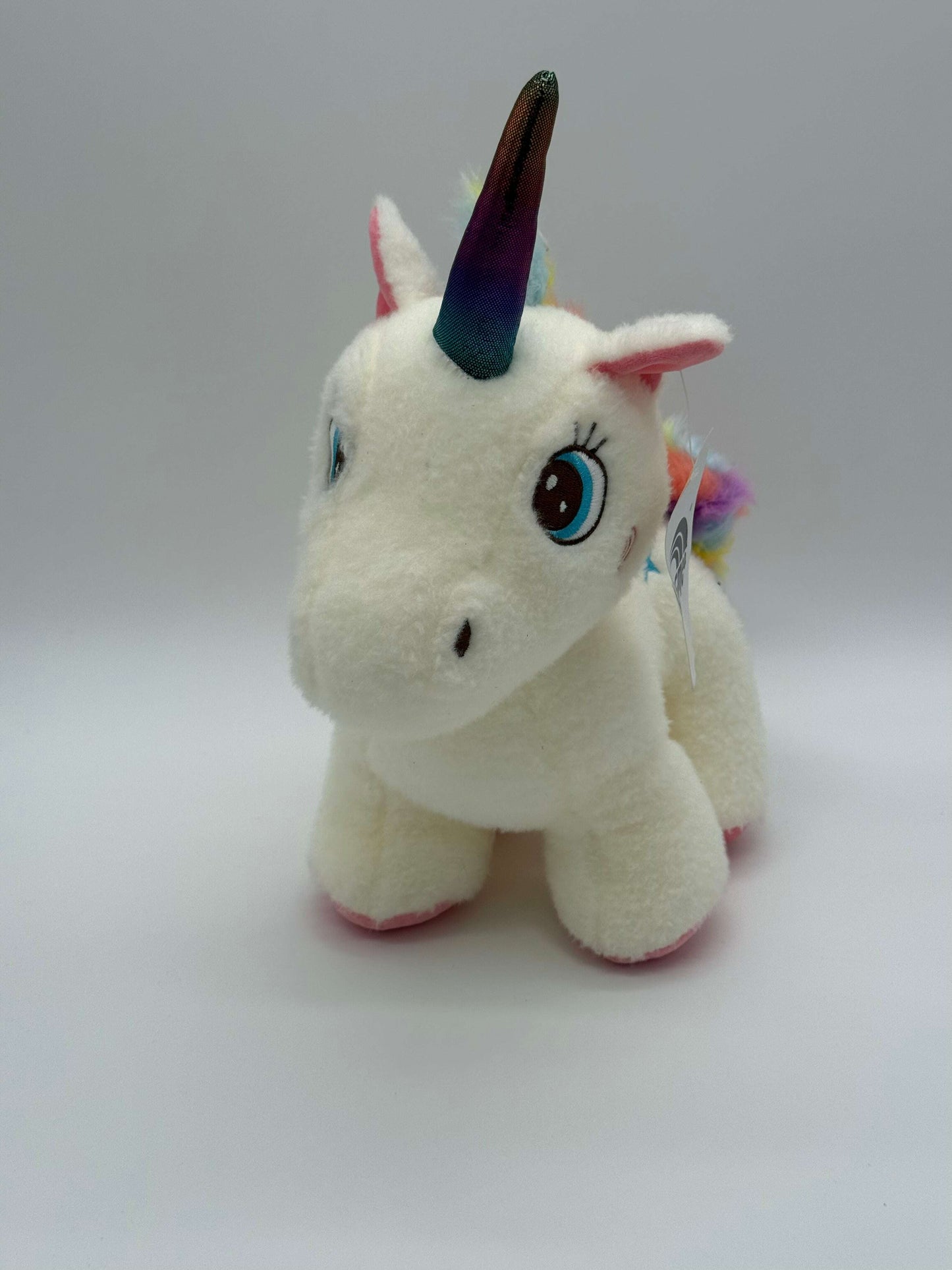 Medium Yellow Unicorn Plush – Soft Huggable Stuffed Animal with Wings 12" x 14" - COLO