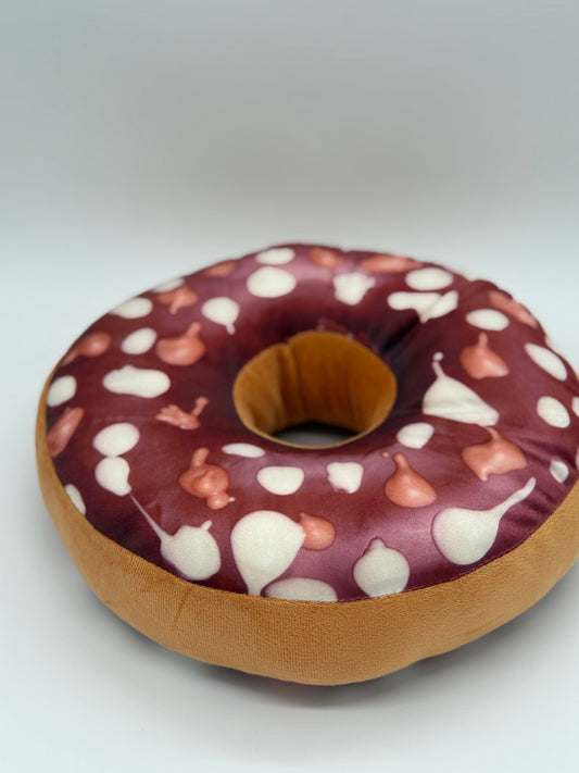 DONUT'S CHOCOLATE CHIP Pillow for Sitting Round Throw 15x4