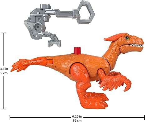 Fisher-Price Imaginext Jurassic World Dominion Pyroraptor Dinosaur Toy with Removable Harness for Preschool Kids Ages 3 and Up - COLO