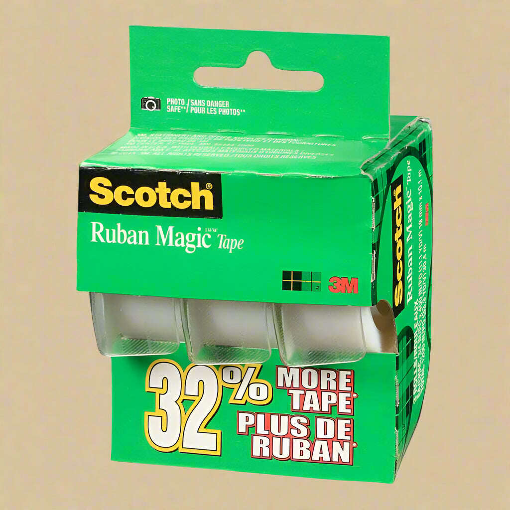 Two Scotch Magic Tape 3-Pack 3/4" x 300" (Model 3105) - COLO