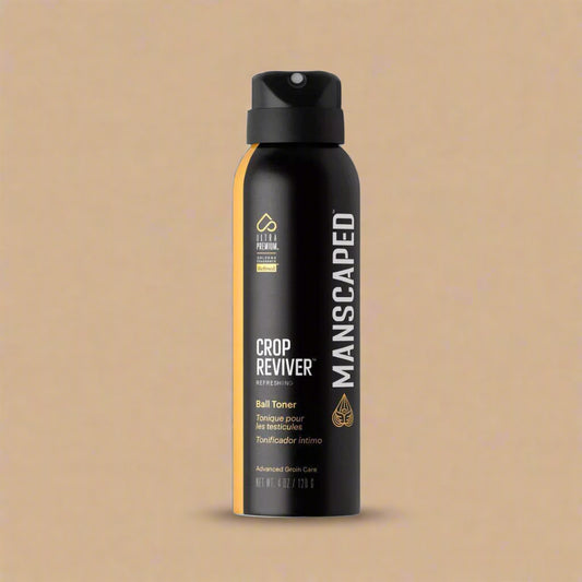 MANSCAPED Crop Reviver Hydrating Men’s Body Toner Spray & Cooling Groin Spritz – 4oz