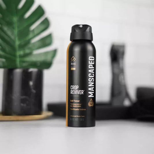 MANSCAPED Crop Reviver Hydrating Men’s Body Toner Spray & Cooling Groin Spritz – 4oz