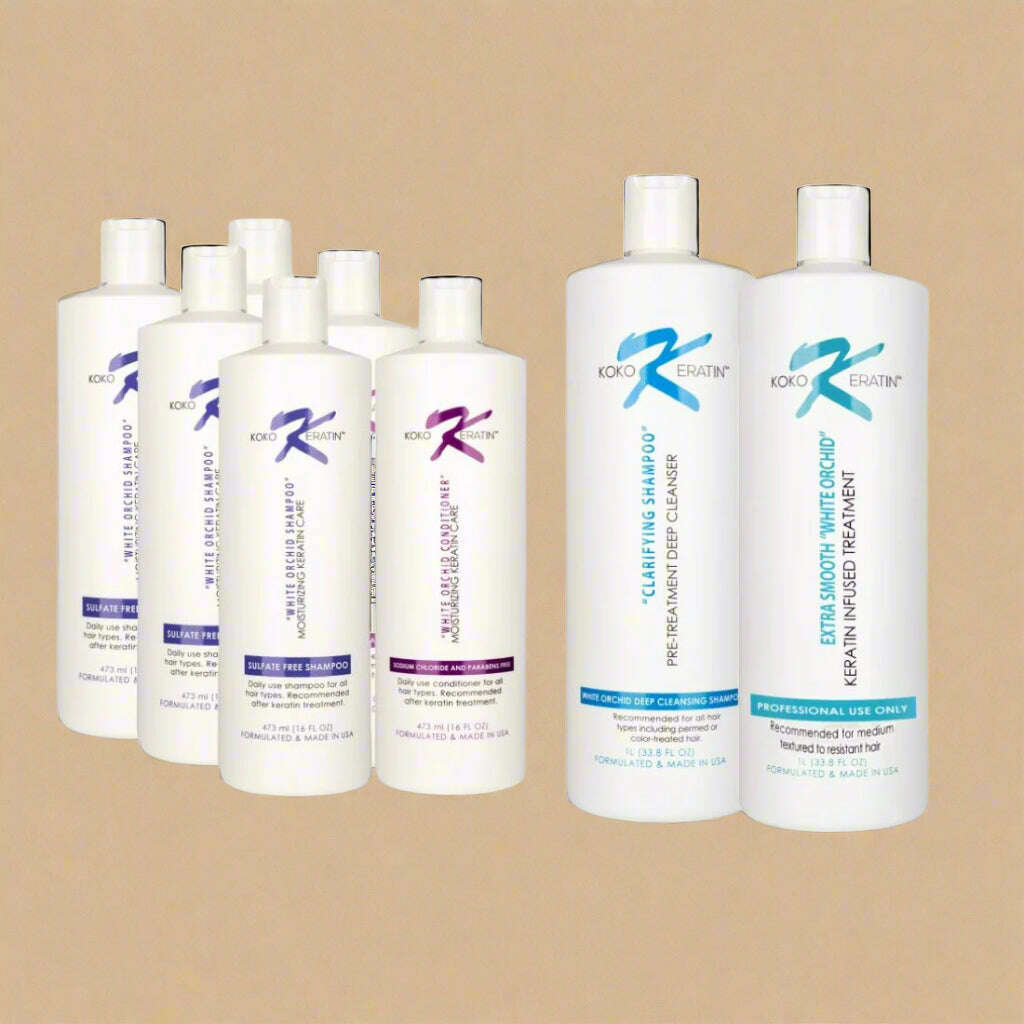Koko Keratin Moisturizing Keratin Treatment Package – Extra Smooth "White Orchid" - COLO