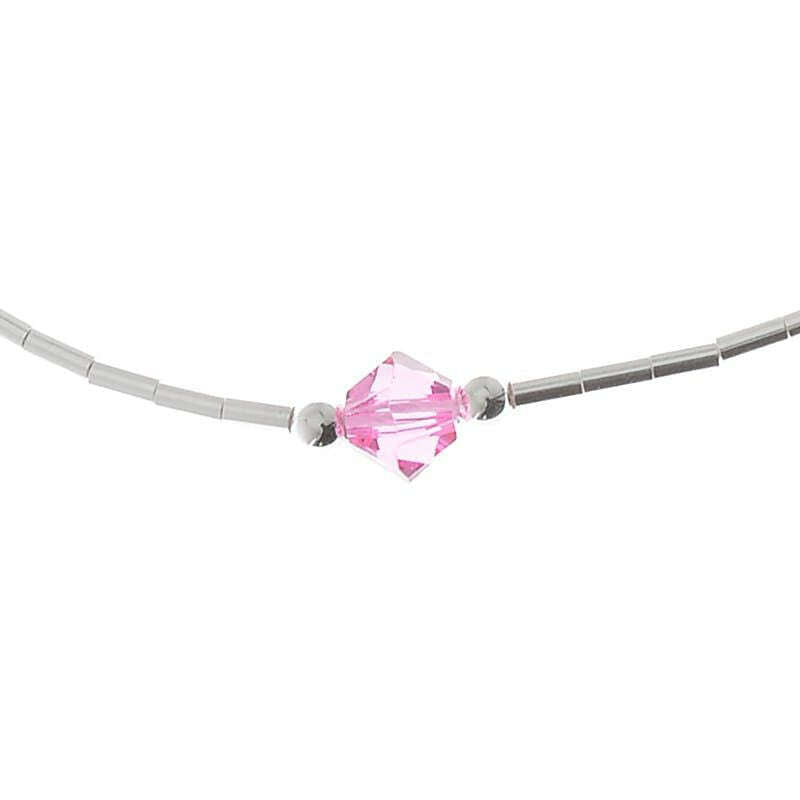 Sterling Silver Rose Anklet 10" - COLO