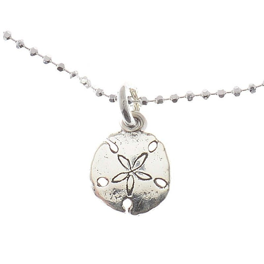 Sterling Silver Sand Dollar Anklet 10"