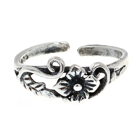 Sterling Silver Kiss Dolphin Toe/Midi Ring