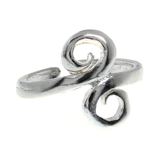 Sterling Silver Swirl Toe/Midi Ring