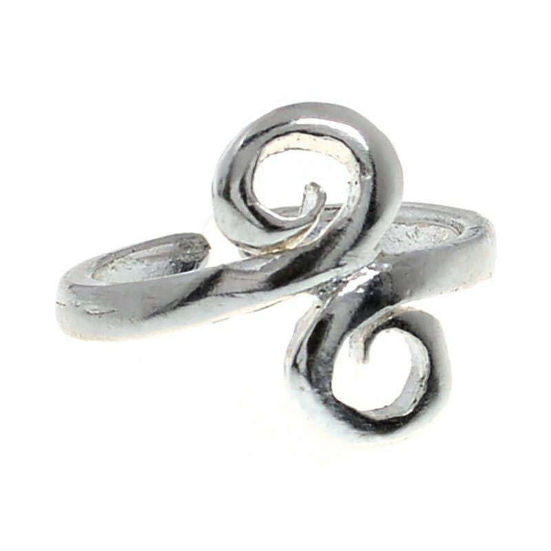 Sterling Silver Swirl Toe/Midi Ring - COLO