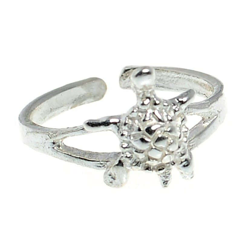 Sterling Silver Turtle Toe/Midi Ring - COLO
