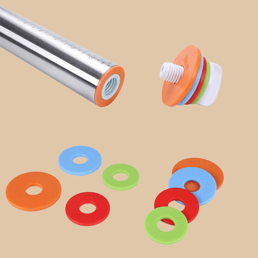 Stainless Steel Rolling Pin with Measurement Rings - COLO