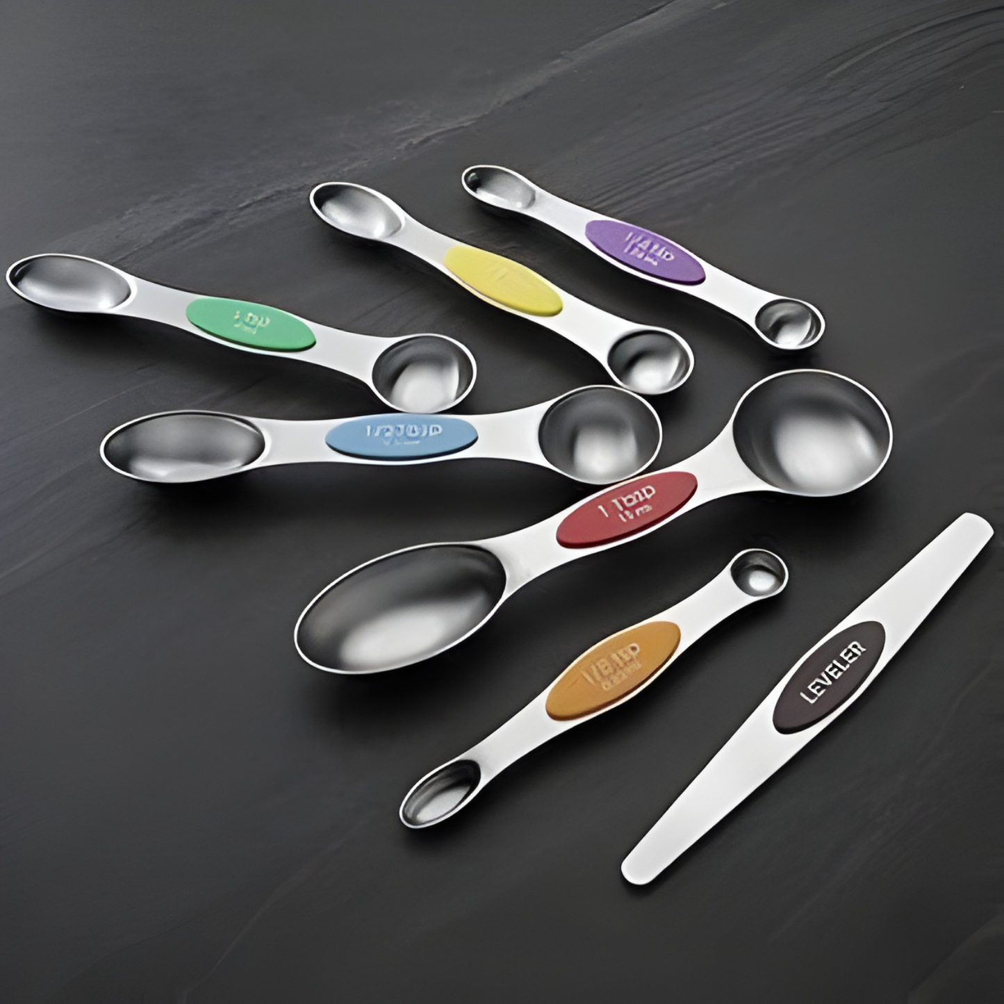 Modern Design Magnetic Measuring Spoons Set of 5
