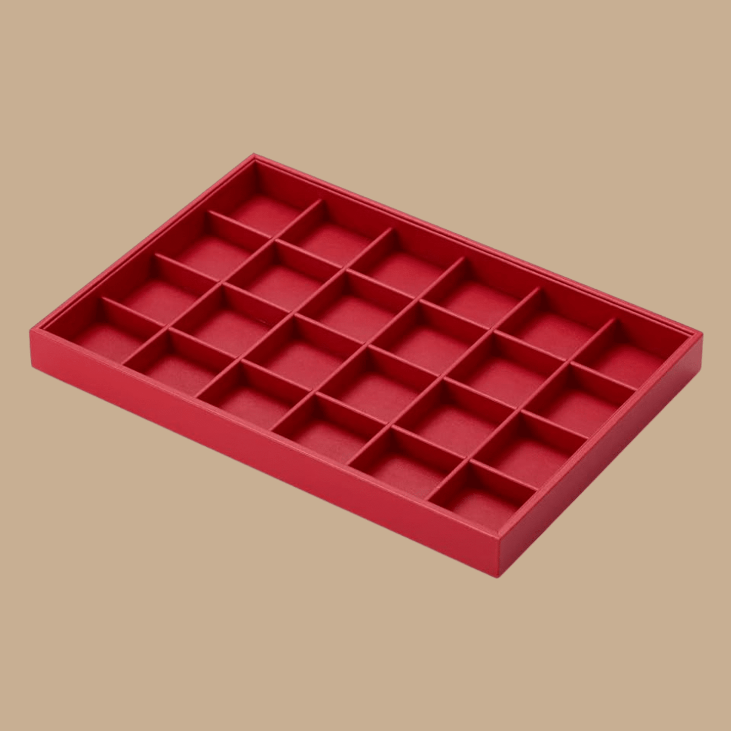 Rose Red Velvet Jewelry Organizer Trays Set of 2 - COLO