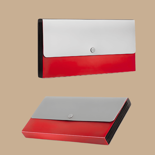 Small Accordion File Organizer A6 - Red - COLO