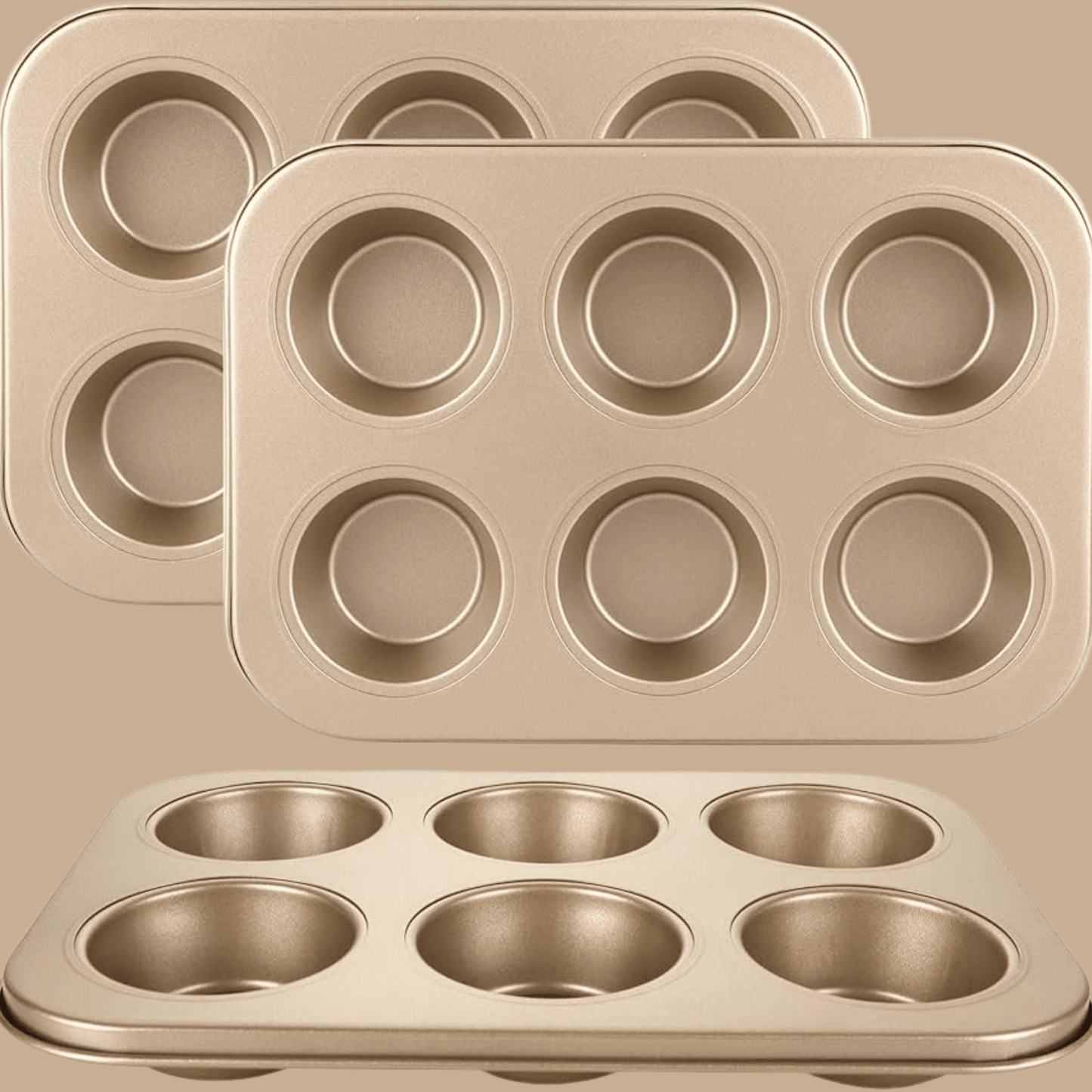Gold Carbon Steel Non-Stick Muffin Pan - COLO