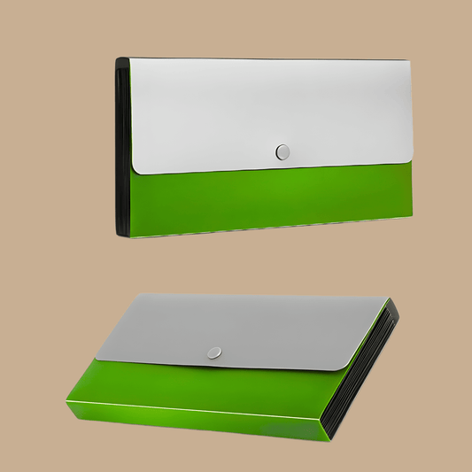 Small Accordion File Organizer A6 - Green - COLO