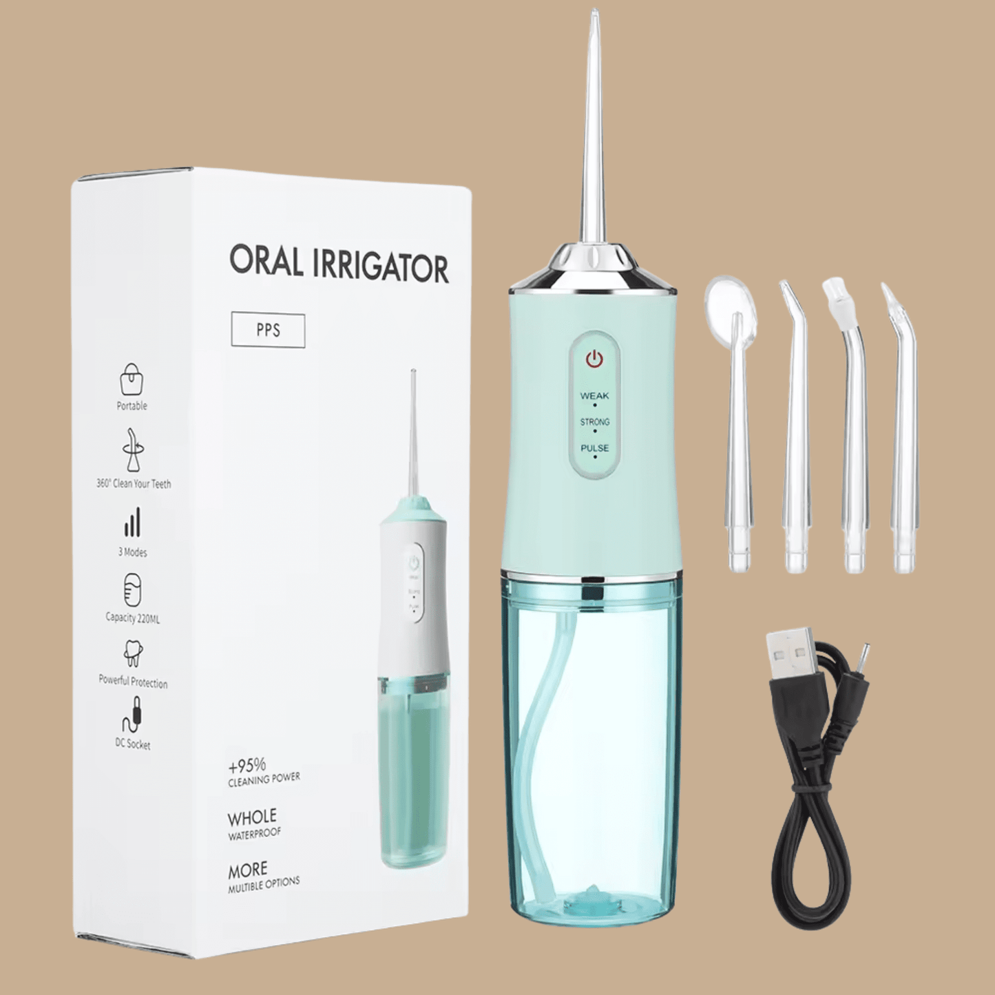Oral Irrigator Water Flosser Cordless Portable - COLO