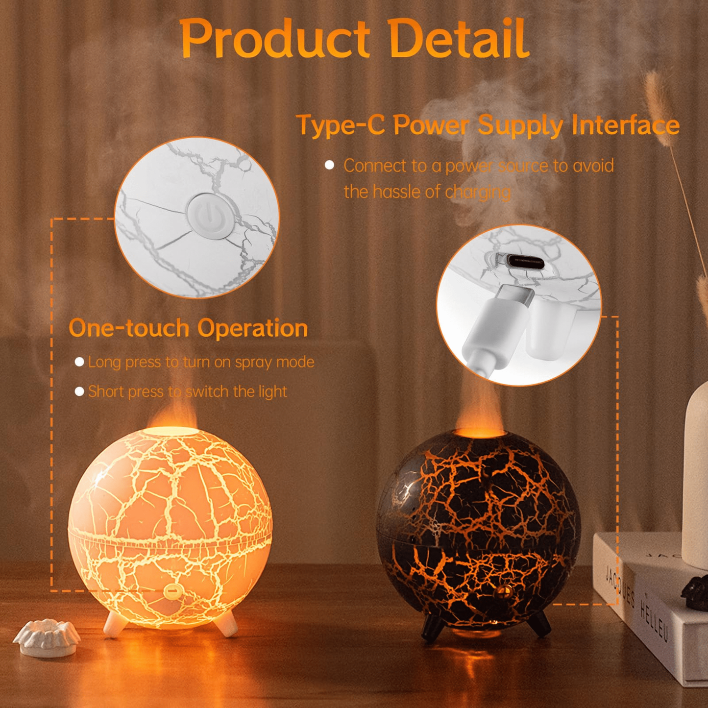3-in-1 Aromatherapy Humidifier with 7-Color Lights (White) - COLO