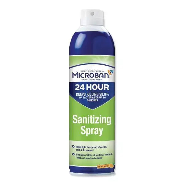 Microban 24-Hour Disinfectant Sanitizing Spray, Citrus, 12 oz.
