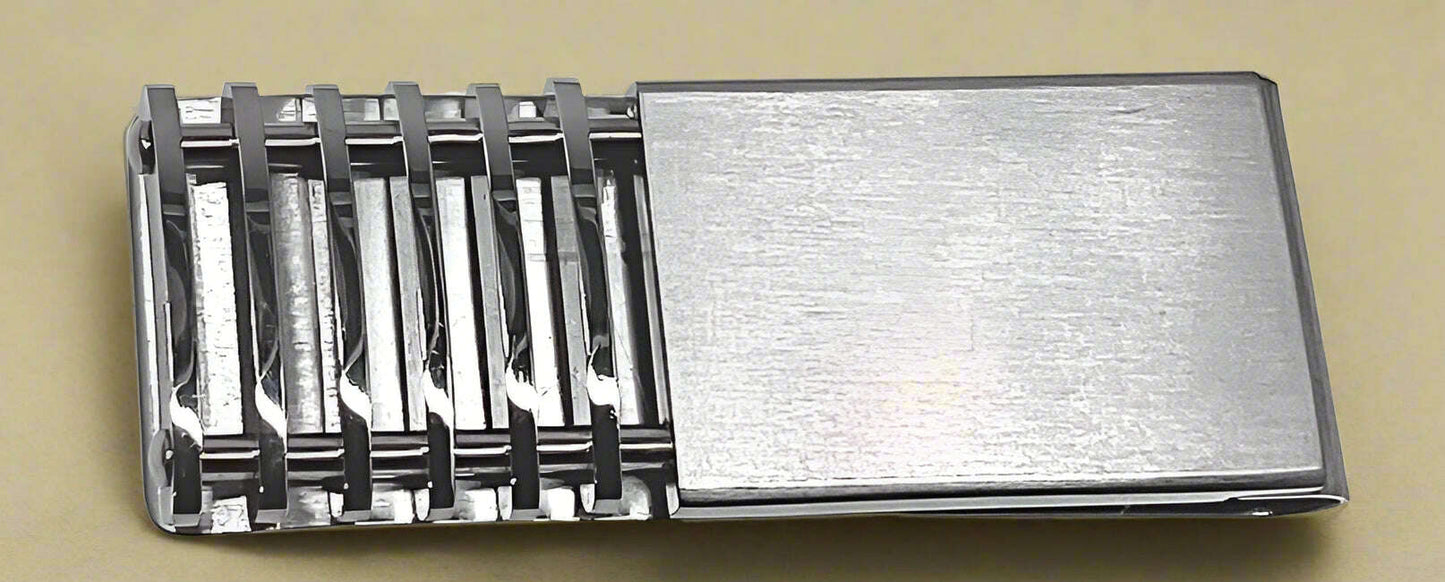 Polished Steel Money Clip with Open Bar Design - COLO