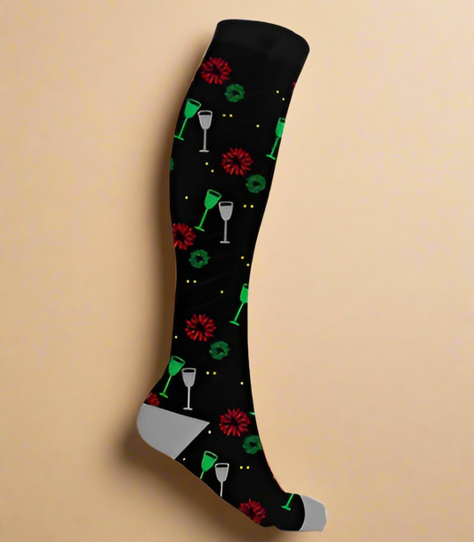 EXTREME FIT GRADUATED COMPRESSION SOCKS X-MAS BLACK LIGHT